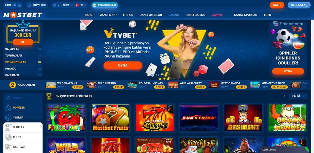 Mostbet: um companheiro generoso