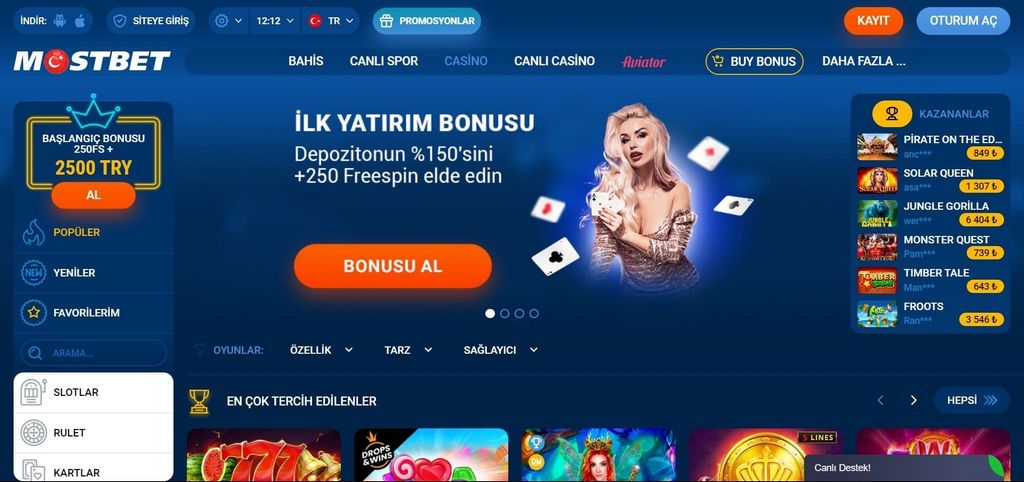 Mostbet: um companheiro generoso