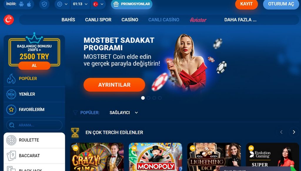 Сайт казино Mostbet Україна