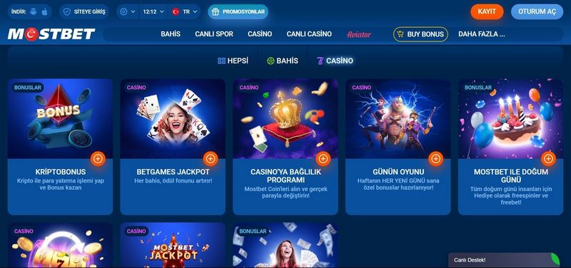 MostBet Casino Mükafatı MostBet Casino Mükafatı