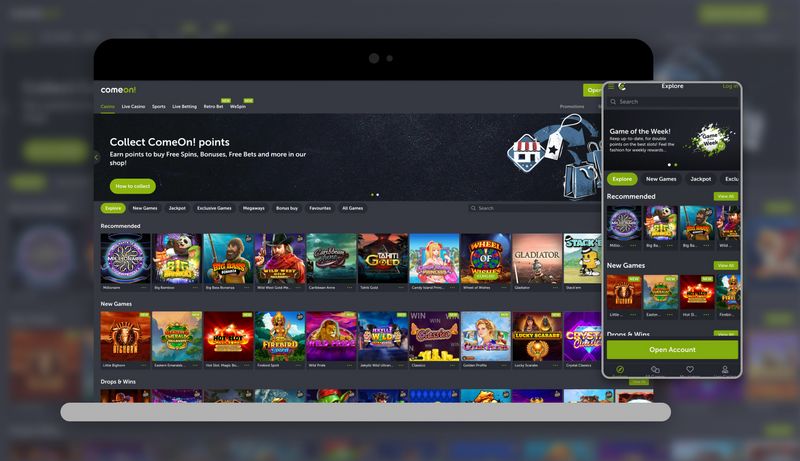 Anmeldelse av ComeOn Casino-nettstedet